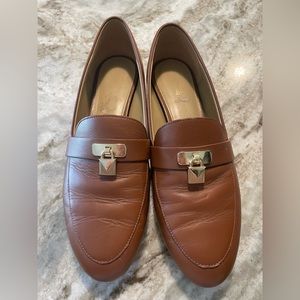 MICHAEL KORS - brown leather loafers, size 10